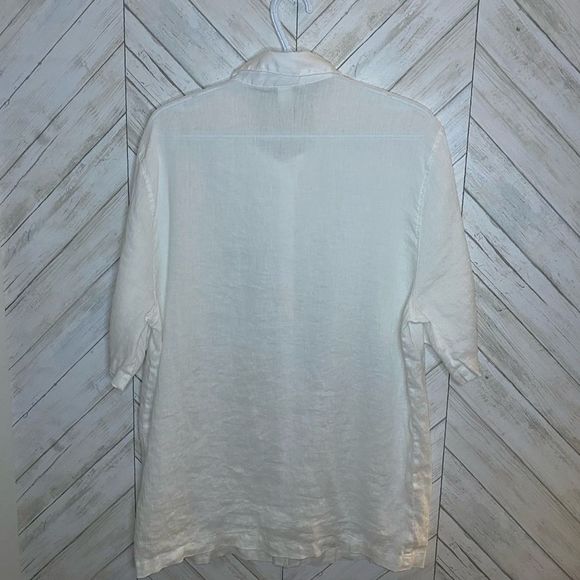 H&M linen short sleeve relaxed fit button down - Picture 2 of 5